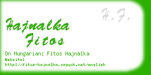 hajnalka fitos business card